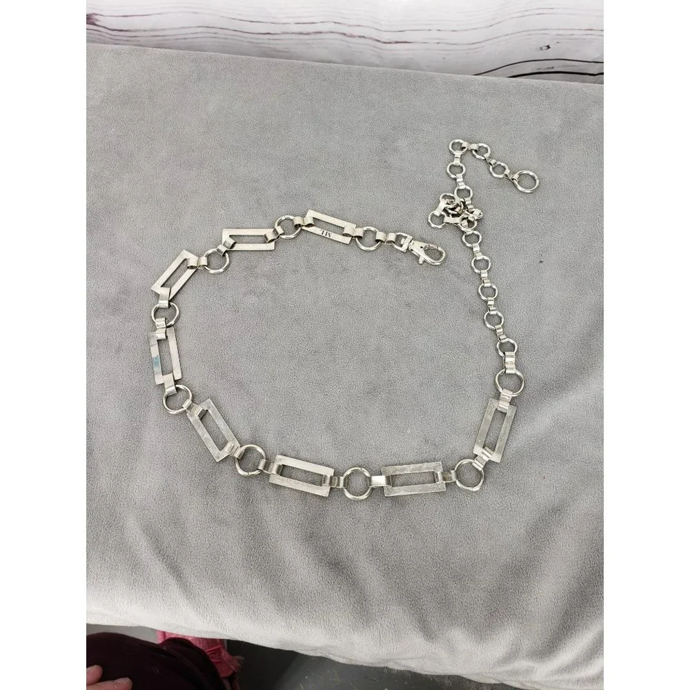 NY and Company Silver Square‎ Links Women's Fashion Adjustable Belt